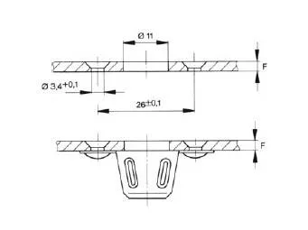 Receptacle installation dimensions