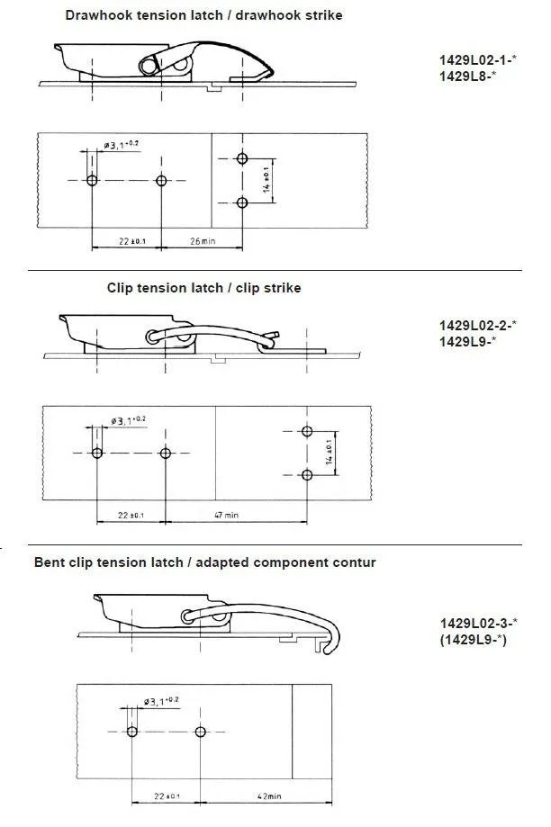 Camloc latches 1429L