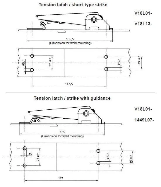 Camloc latches V18L